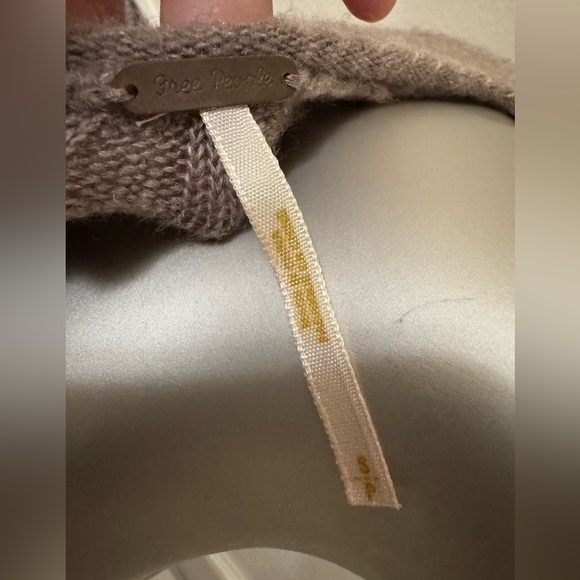 Y2K Free People Ribbed Henley Sweater Brown Size S wool blend - Picture 5 of 9